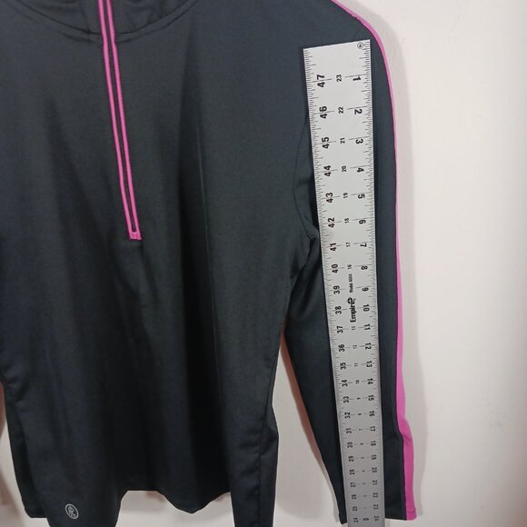 Lauren Ralph Lauren, Black W/ Pink Trim 1/4 Zip Pullover Size Medium, Activewear - Picture 13 of 15